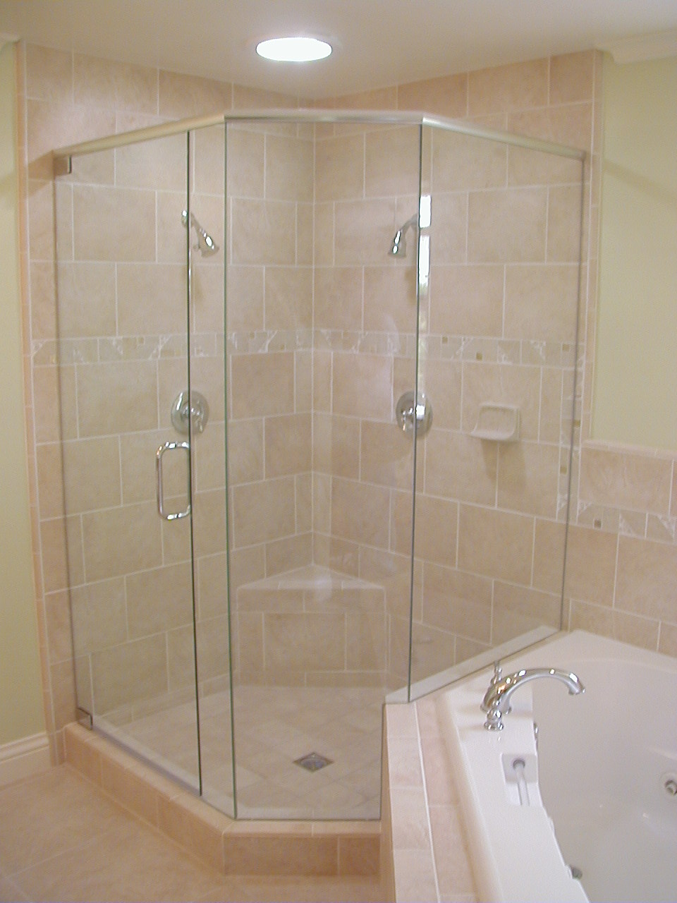 Frameless W Support Headers – Accent Shower Door